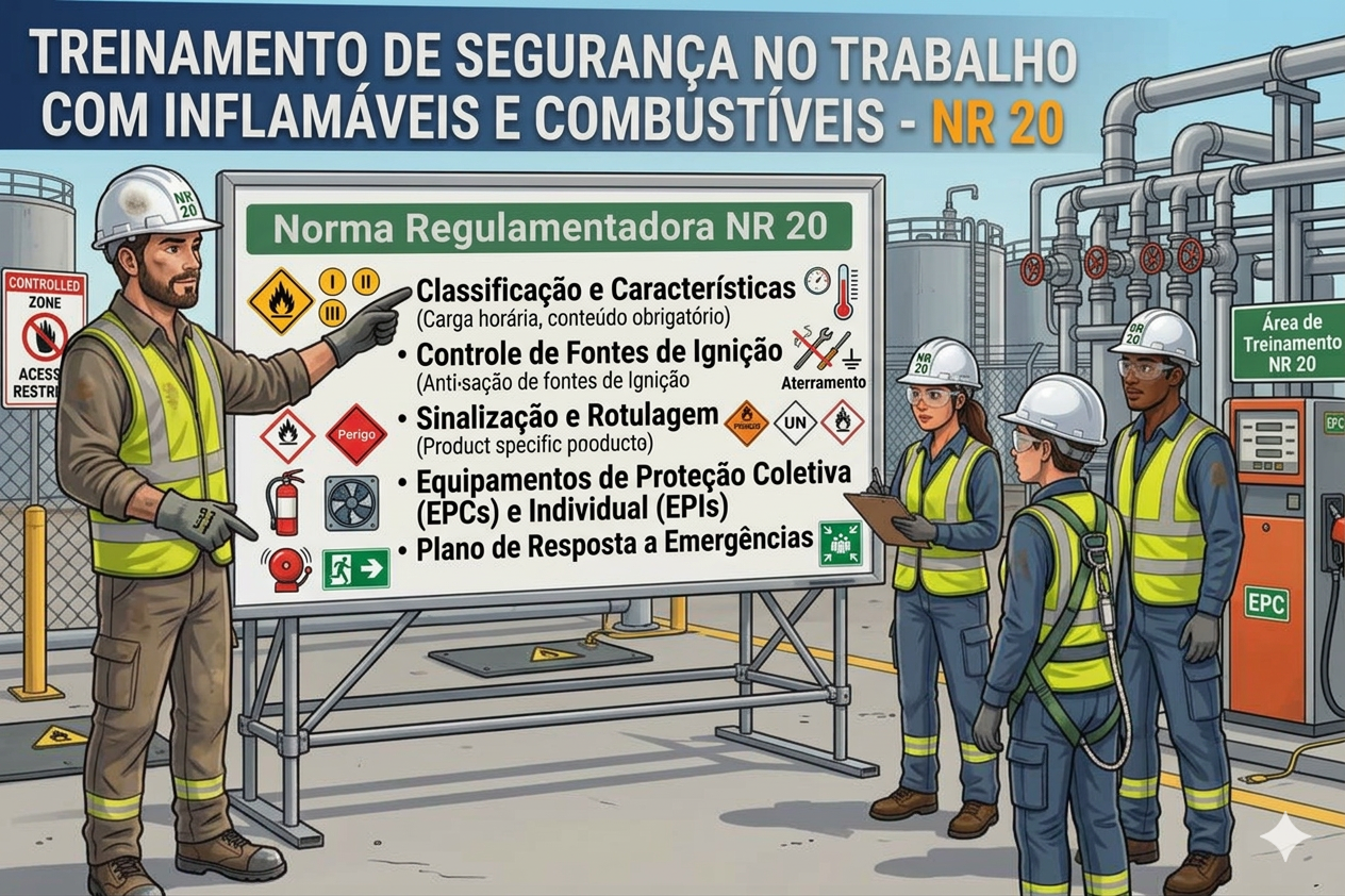Treinamento NR 20 Segurança e Saúde no Trabalho com Inflamáveis e Combustíveis